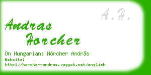 andras horcher business card